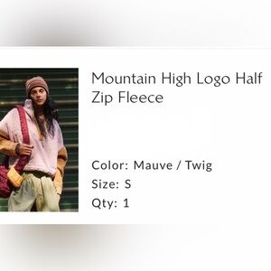 FP Movement by Free People Mauve and Brown Zip Fleece